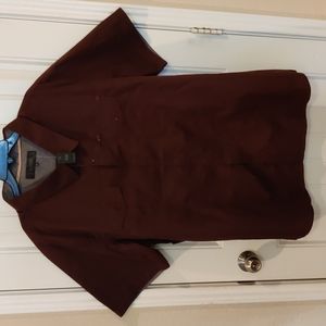 NWT Burgundy Short Sleeve Dress Shirt